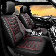 Conjie Fit 2010-2025 Civic Seat Covers, Premium Leather, Full Set Red Li... - $95.00