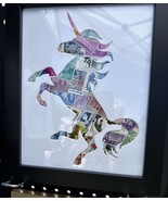 Unicorn! - Vintage Postage Stamp Collage Art - €59,44 EUR