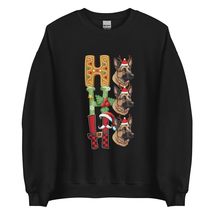 HO HO HO Santa German Shepher Christmas Sweatshirt | Dog Lover Unisex Sweatshirt - £23.05 GBP+