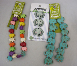 Beads Buttons Elephants Handcrafted Jewelry Bracelet Crafts Assorted Lot - £13.42 GBP