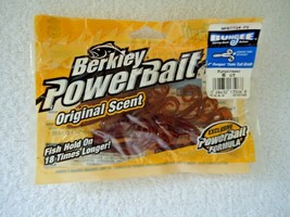 &quot; NIP &quot; Berkley Power Bait 4&quot; Bungee Twin Tail Grub Pumpkinseed 8 Count - $14.95