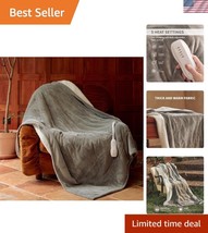 Cozy Electric Blanket Throw 50&quot;x60&quot; - 3-Hour Auto-Off &amp; Overheat Protection - $49.50