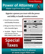 Special Power of Attorney For Taxes - Form &amp; Instructions ( Legal Kit ) - $189.88 MXN