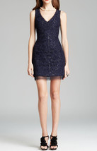 BCBG KGC6Y695 Marissa Rosette Embellished Sheath Dress SZ 6 Navy - £73.76 GBP