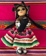 Peruvian Andean Folk Art Doll with Crochet 2 Babies 8.5&quot; NWOT - $17.81 CAD