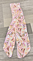 Fun Women&#39;s Scarf Retro Pinks Purple Peach Brown Swirls Feathery Design - $175.25 MXN