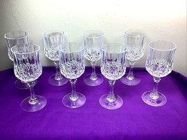  8 Cristal D&#39;Arques Longchamp CRYSTAL Stemware Cordial       - £35.81 GBP