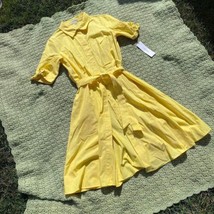 Calvin Klein collared button down sunshine yellow flare dress  Women’s 6 - $110.00