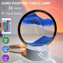 Moving 3D Sand Art Picture Usb Glass Hourglass Deep Sea Sandscape Home Decor Hot - £30.04 GBP