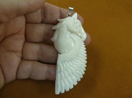 (J-Peg-10) Pegasus horse wing Water Buffalo bone carved PENDANT Jewelry ... - $514.29 MXN
