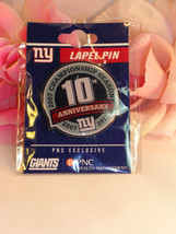 NFL NY Giants 10 th Anniversary Lapel Pin PNC Exclusive 2007 Championship Season - £12.63 GBP