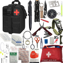 Professional Survival Kit Gear Emergency Tactical First Aid Kit Outdoor Camping - £28.90 GBP