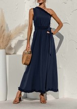 Anna-Kaci - Date Night One Shoulder Maxi Dress - $32.00