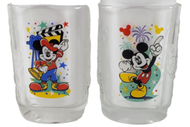 Walt Disney Mickey Mouse World Celebration McDonalds 2000 Glass Cups - Set of 2 - $8.97