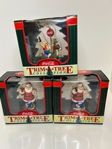 Coca-Cola Trim A Tree Collection Christmas Ornament lot of 3 x81 - $226.16 MXN