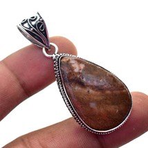 Picture Jasper Vintage Style Gemstone Fashion Pendant Jewelry 1.90&quot; SA 1133 - £5.10 GBP