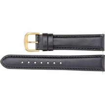 Men's 18mm Regular Black Leather Padded Calf Watch Strap Band - £25.51 GBP