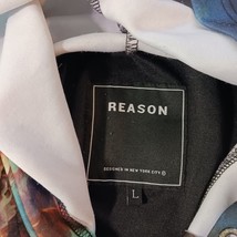 REASON Men's Multicolor Angel Designed Pockets Hoodie Pullover Sweatshirt Large image 3