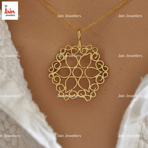 Fine Jewelry 18 K Hallmark Real Solid Yellow Gold Chain Necklace Mandala... - £1,453.16 GBP+