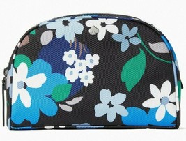 Kate Spade Jae Black Floral Medium Dome Cosmetic Case Pouch WLR00501 NWT $79 FS - £26.61 GBP