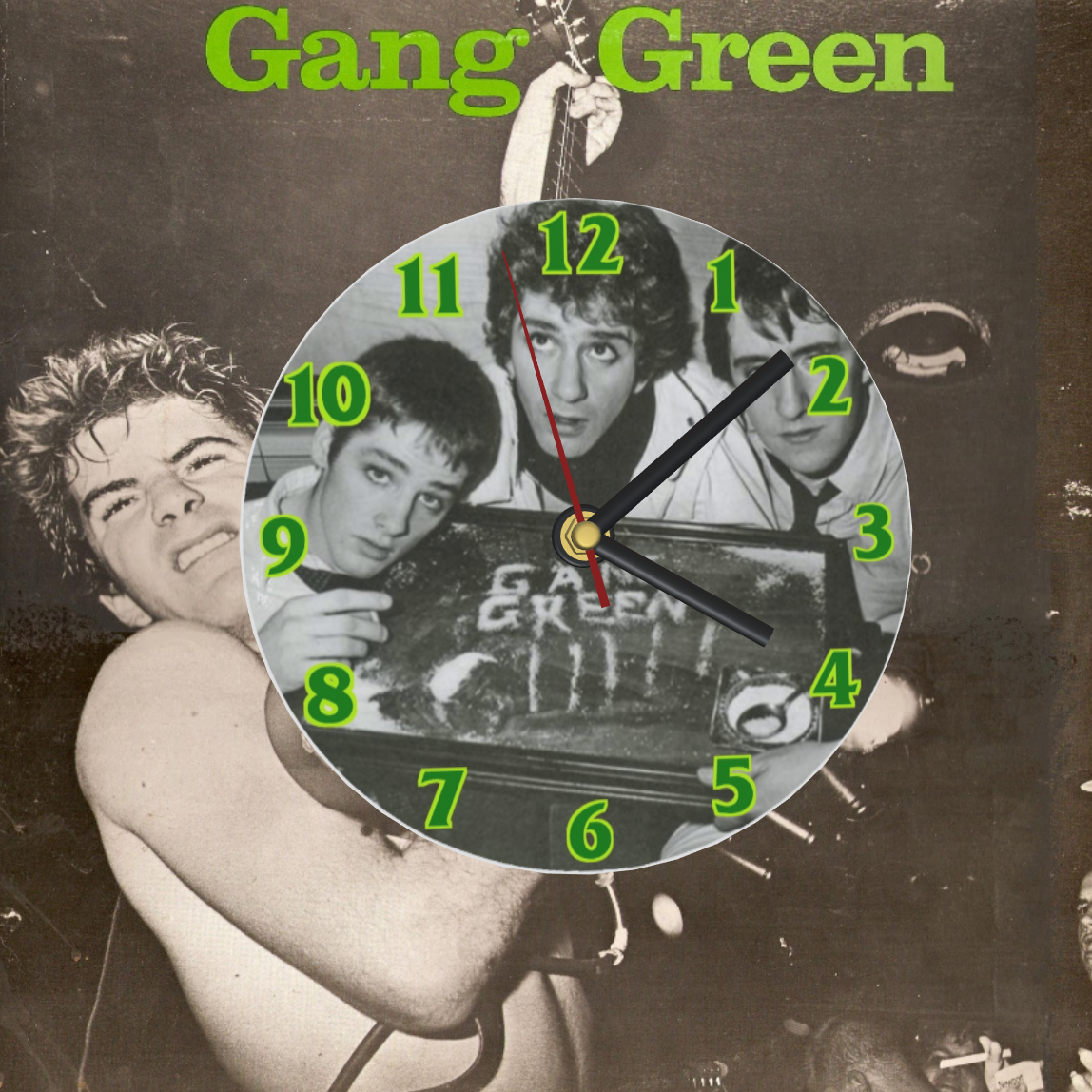 Primary image for 8" Punk Clock GANG GREEN Custom Clocks & Gifts