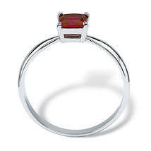 PalmBeach Jewelry Birthstone .925 Solitaire Stack Ring-January-Garnet - £24.95 GBP