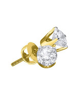 14kt Yellow Gold Womens Round Diamond Solitaire Stud Earrings 3/4 Cttw - £1,287.30 GBP
