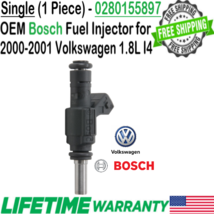 OEM Bosch x1 Fuel Injector for 2000-2001 Volkswagen Golf &amp; Jetta 1.8L I4 TURBO - £30.06 GBP