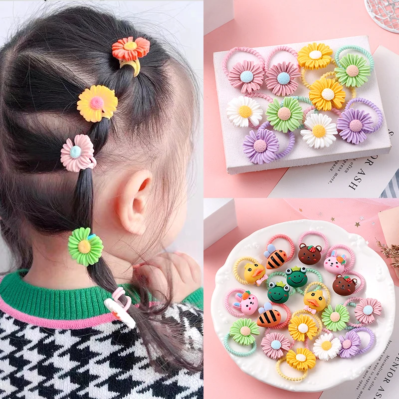 Sporting 10PCS/Set Girls Cute Hair bands Elastic Rubber Band Headwear Hair Acces - £23.46 GBP