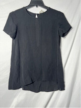 Aritzia Wilfred Black Sheer Silk Blouse Size XS - £29.52 GBP