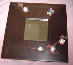  Apple Blossom and Butterfly Mirror Handcrafted Paper Quill on Wood Frame New - £40.17 GBP