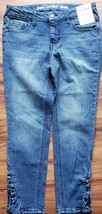 Cat &amp; Jack Brand ~ Girl&#39;s Size 10 ~ Medium Wash Blue Jeans w/Pleated Hem - £17.89 GBP
