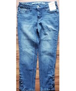 Cat &amp; Jack Brand ~ Girl&#39;s Size 10 ~ Medium Wash Blue Jeans w/Pleated Hem - £17.60 GBP