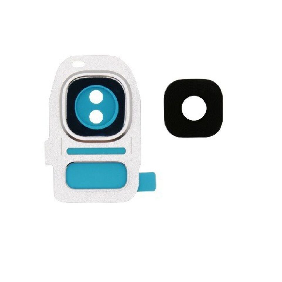 For Samsung S7/S7 Edge Rear Back Camera Lens w/Frame WHITE - $5.86