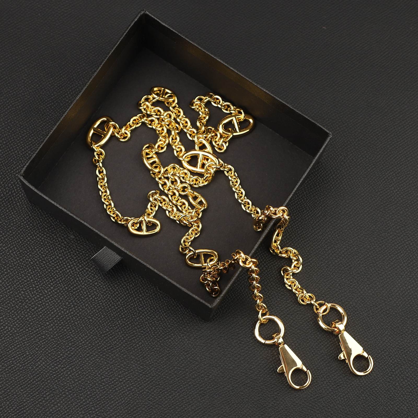 Silver Or Gold Color Farandole Chain shoulder bag strap, Fit in some small handb