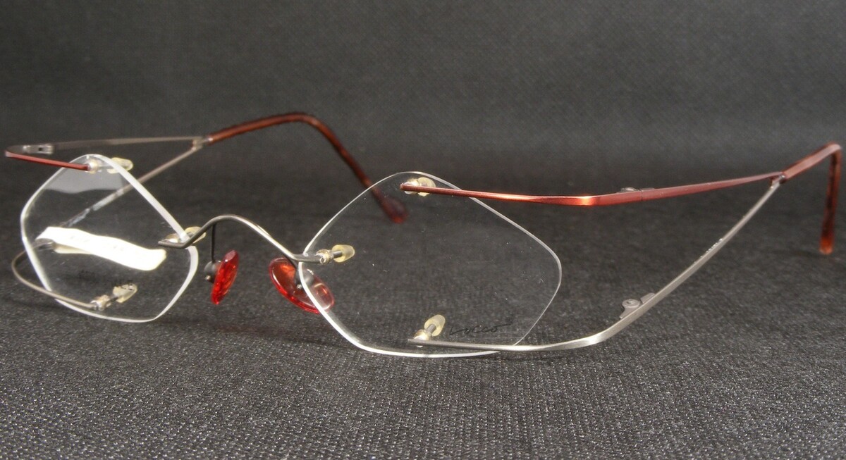 Vintage LOCCO STARS B C.3 Marron / Gris Unique Rare de Luxe Lunettes 40-20-142mm - $174.54