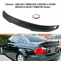 Fit 2006-11 BMW E90 3 SERIES M3 SEDAN REAL CARBON FIBER PSM TRUNK SPOILE... - £117.99 GBP