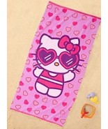 Sanrio Licensed Character Beach Towel ~ 34&quot; x 64&quot; ~ HELLO KITTY ~ 100% C... - $35.00