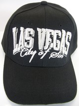 Las Vegas City of SIn Men&#39;s Curved Brim Adjustable Baseball Cap Hat Blac... - £11.91 GBP