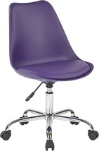 Osp Home Furnishings Emerson Polyurethane Seat Armless Task Chair With, Purple. - £93.23 GBP