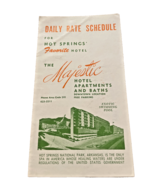 The Majestic Hotel Brochure Vintage Hot Springs National Park Arkansas 1... - $716.83 MXN