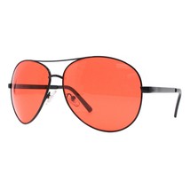 Cop Pilot Sunglasses Red Lens UV400 Unisex Spring Hinge - £11.13 GBP