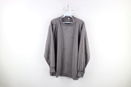 Vintage 90s Mens Size XL Abscent Hunting Mock Neck Long Sleeve T-Shirt Gray USA - £31.11 GBP