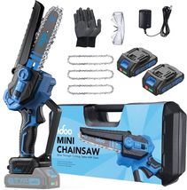 iDOO Mini Chainsaw 6inch, Fathers Day Garden Tools Gifts, Birthday Gifts, Blue - £35.39 GBP