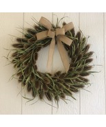 wreath thistle, wreath decor, wreath handmade, wreath natural, country h... - £58.77 GBP+