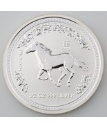 2002 Lunar Year of the Horse Australian 1/2 .5 Half Ounce 999 Silver BU ... - $1,975.57 MXN