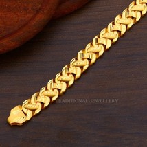 Man Men&#39;s Exclusive Gold Hollow Bracelet 22k Yellow Gold Light weight Bracelet 2 - £1,538.56 GBP+