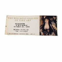 Vtg The Bellagio Gallery Of Fine Art Ticket Stub October 22, 1999 Las Ve... - £22.29 GBP