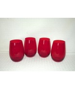 Marquis by Waterford Crystal Red Stemless Wine Glasses ~ Set of 4 - $57.41