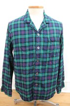 Lands End M 38-40 Cotton Flannel Plaid PJ Pajama Shirt Top - $21.81